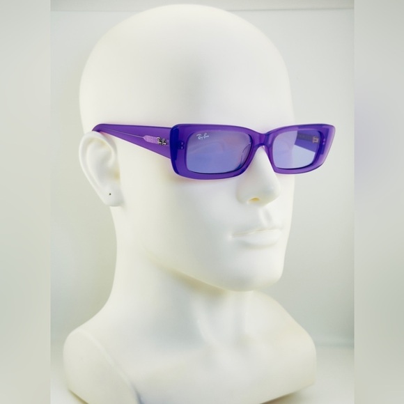 Ray-Ban Teru Bio Based Sunglasses RB4425 Transparent Purple Frame Violet Lenses main image 11
